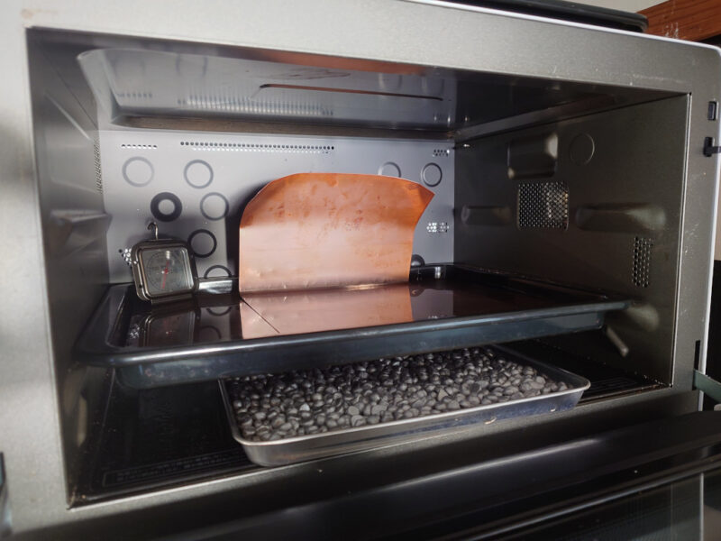 予熱完了後に風よけセット